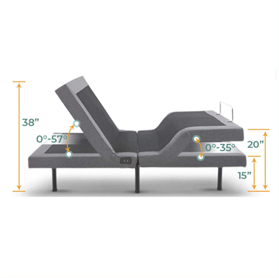 Classic Brands Adjustable Bed Base with Head and Foot Massage