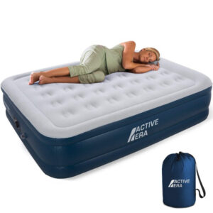 Active Era Air Mattress Waterproof Flocked Top Elevated Inflatable Air Bed