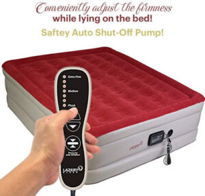 Lazery Raised Electric Airbed with Built in Pump LED Remote Control